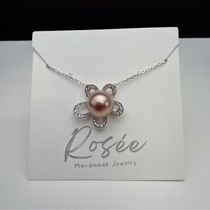 26X35 S925 High Quality Freshwater Edison Pearl Daisy Necklace